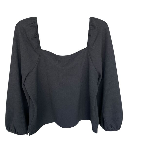 Madewell Black Square Neck Blouse - Picture 2 of 12